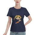 thumbnail image 1 of Women's Basic Short Sleeve T-Shirt One Piece Luffy, 1 of 6