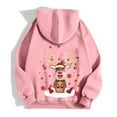 thumbnail image 4 of Christmas Hoodies for Women 2025 Long Sleeve Zip Up Reindeer Graphic Hooded Sweatshirt with Pockets Jacket Coat, 4 of 7