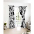 thumbnail image 3 of Paris Tower Blackout Curtains for Bedroom/Living Room, Thermal Insulated Kitchen Curtains, Vintage Architectural Hand-Painted Aesthetic Grommet Darkening Window Treatment Drapes 27.5"x39"x2, 3 of 8