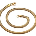 thumbnail image 2 of 18K Gold Plated Stainless Steel Snake Chain Necklace for Mens, 2 of 4