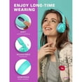 thumbnail image 6 of VIVEFOX Kids Headphones with Microphone, 3.5mm Jack Stereo On-Ear Headphones with 1.5M Tangle-Free Cord, Suitable for Kids Girls Boys, Cellphones, Tablet, Kindle, School, Home and Travel,Blue Purple, 6 of 7