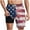 Blue, variant on Chiccall Mens Shorts Independence Day Flag Printed Shorts Elastic Waist Drawstring Summer Beach Swim Trunks with Pockets