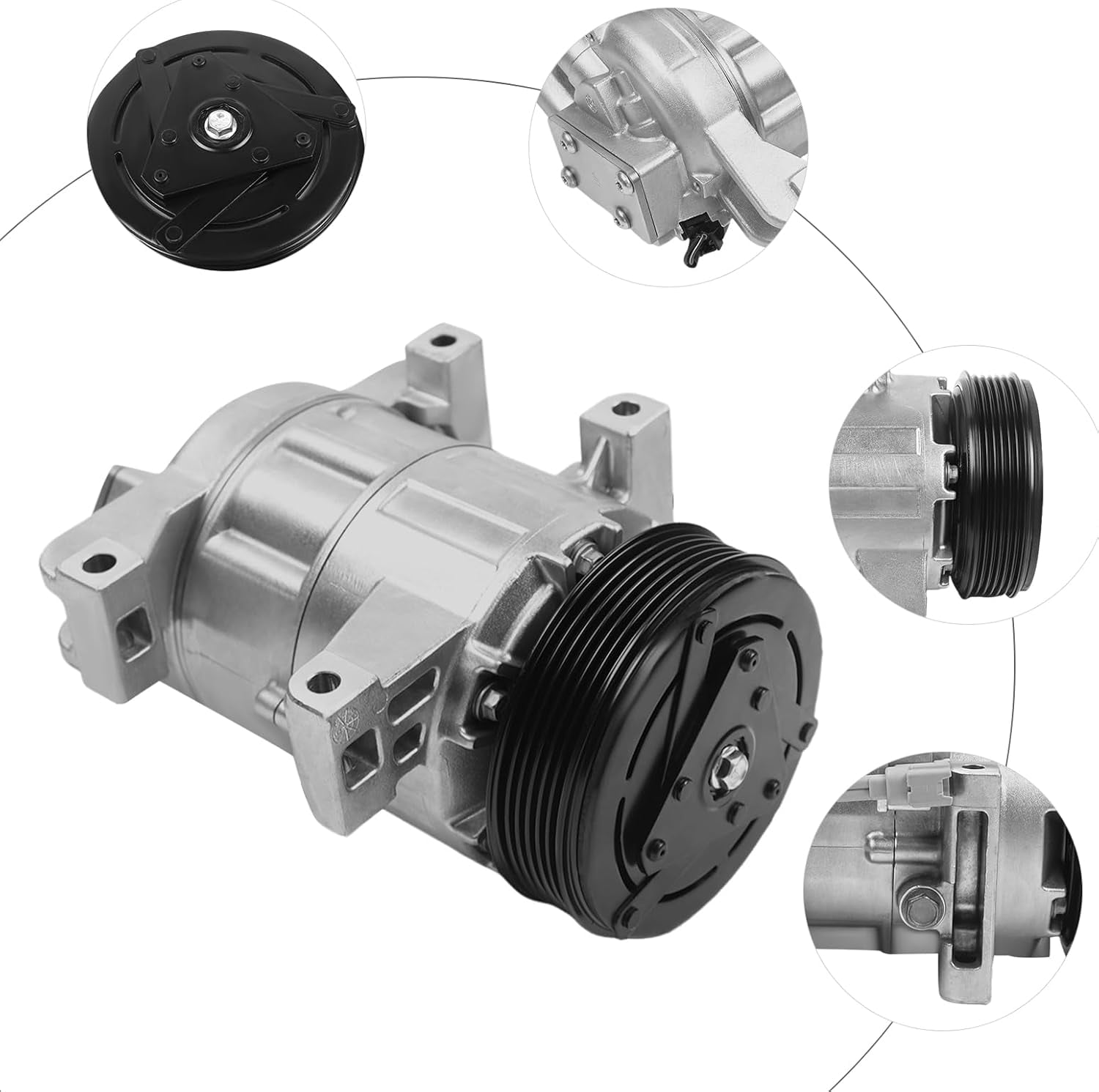 Air Conditioning A/C Compressor with Clutch AC Compressor forN-issan Altima 2.5L 2007 2013-2018, Rogue 2.5L 2014-2020 CO29073C