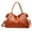 Orange, variant on BingTong Genuine Leather Purses and Handbags for Women Tote Shoulder Bag Satchel Purse Top Handle Bags Crossbody Purse Large Tote Crossbody Bag 1pcs Orange