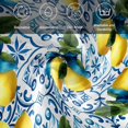 thumbnail image 6 of Summer Lemon Cloth Napkins, Yellow Green Botanical Blue and White Porcelain Washable and Reusable Dinner Napkins Set of 6, Table Napkin for Kitchen Party Birthday Wedding Hotel Housewarming 20"x20", 6 of 9