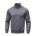 thumbnail image 4 of Hvyesh Men Mock Turtleneck T Shirt Casual Long Sleeve Sweatshirt Pullover Warm Baselayer Thermal Undershirt, 4 of 9