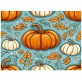 thumbnail image 5 of Autumn Dining Placemats Set of 4 Pumpkin Maple Leaves on Blue Pattern, Decorative Placemats 12x18 Inch for Indoor Outdoor Party, 5 of 7