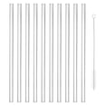 thumbnail image 1 of Tubos de vidrio borosilicato Uxcell de 12 pulgadas, 10 piezas de 12mm OD y 2mm de grosor, tubos rectos con cepillo de limpieza, 1 of 6