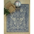 thumbnail image 2 of EORC BLUE Hand Knotted Wool/Bamboo Silk Traditional Agra Rug, 8' x 10'-Color:Blue,Material:Wool, 2 of 4