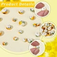 thumbnail image 6 of 100Pcs Handmade Printed Porcelain Beads Sets Round Yellow 6~10mm Hole: 1.6~2mm DIY, 6 of 6