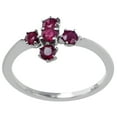 thumbnail image 4 of Carillon Stackable 925 Sterling Silver 0.70 Ctw Red Ruby Women Christmas Ring, 4 of 8