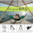thumbnail image 5 of Tranquillo Hamac Universel avec Supports en Acier Enduit Électrostatique, Support de Hamac Réglable et Pliable avec Filet en Polyester à 2 Couches et Sac de Transport pour 2 Personnes. Toile - Vert Émeraude, 5 of 5