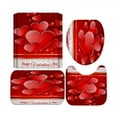 thumbnail image 1 of 50% de Réduction! Nouveau Rideau de Douche d'Impression Numérique 3D de Valentine Set de 4 Pièces pour la Décoration de Fête à Domicile de l'Hôtel, 1 of 6