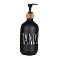 thumbnail image 3 of Dispensador de jabón líquido 500ml Contenedor de líquido Dispensador de ducha Botella de líquido para manos negras, 3 of 9