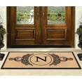 thumbnail image 6 of A1HC 30"x60" Natural Coir & Rubber Floral Monogrammed Door Mat, Thick Durable Heavy Duty Welcome Mat for Front Door, 6 of 7