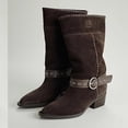 thumbnail image 5 of Wowcloth Women's Casual Western Cowboy Ankle Boots – Stylish Buckle Detail with Chunky Heel & Pointed Toe Design, Versatile for Everyday Outfits, 5 of 9