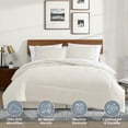 thumbnail image 4 of Swift Home 6-Piece Twin Modern Bed in a Bag Complete Bedding Set, Coconut Milk, 4 of 5