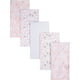 thumbnail image 1 of Gerber Set 5 mantas algodón blanco rosa suaves bebé recién nacido OEKO-TEX, 1 of 5