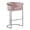 Pink, variant on Pink Velvet Counterheight Chair (Single) with Silver Metal Chrome Base