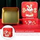 thumbnail image 4 of KAKOWELY Caja de embalaje de hierro con diseño de conejo, caja para dulces, caja para guardar galletas de Año Nuevo chino, 4 of 4