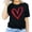 Black, variant on Tbopshirt Valentine's Day T-Shirts for Women Tees,Plus Size Womens Tops,Women Valentines Day Short Sleeve Heart Printed T-Shirt Novelty Graphic S-XXXL