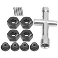 thumbnail image 3 of 12mm Adapter 6mm Thick, Aluminium 12mm Wheel Hub Adapter Professional Design Easy To Install   for Outdoor for Work Black, 3 of 8