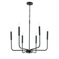 thumbnail image 3 of Aiwen Modern Candle Like Wagon Wheel Pendant Light Industrial Hanging Lamp Fixture Black, 3 of 6