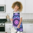 thumbnail image 4 of Purple Blue Tie Dye Pattern Kids Aprons for Girls and Boys,Adjustable Neck Strap Toddler Aprons for Kids Cooking Baking, 4 of 6