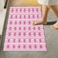 thumbnail image 4 of 2 Piece Soft Bathroom Rug Set Pink Bows Bath Mat and U-Shaped Toilet Contour Rug (16"x24"+20"x24"), 4 of 7