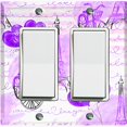 thumbnail image 1 of Metal Light Switch Plate Cover Romantic Paris  Eiffel Tower Letter Bicycle Blue PRS013, 1 of 13