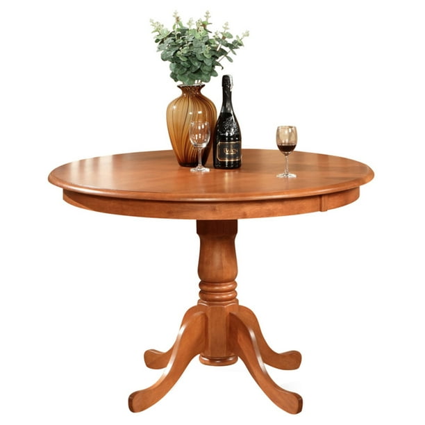 East West Furniture Hartland 42 Inch, 42 Inch Round Pedestal Dining Table With Leaf
