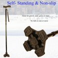thumbnail image 2 of Standing Quad Support Cane Tip Mobility Quadpod Stable Cane Support Walking Stick Base Tip Stabilizing Device Self Standing Quadruple Cane Tip (Quad Tip), 2 of 7
