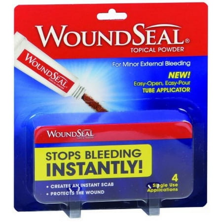 External Bleeding Topical Powder 4 Tubes Scraps Abrasions First Aid Treatment
