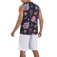 thumbnail image 2 of Pofeuu Roses Flowers Print Basketball Jersey, Shirts for Men Youth Basketball Jersey Crew Neck-X-Large, 2 of 6