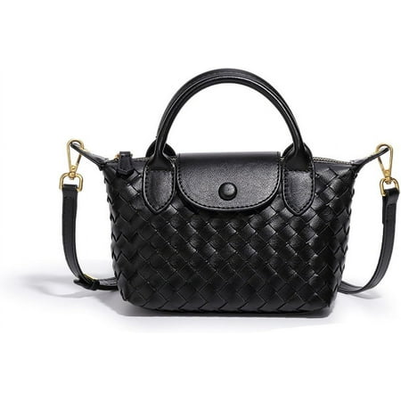 XiaoBanDeng Mini Small Size Braided Luxury Leather Women s top Handle Handbag Fashion Travel Daily Satchel