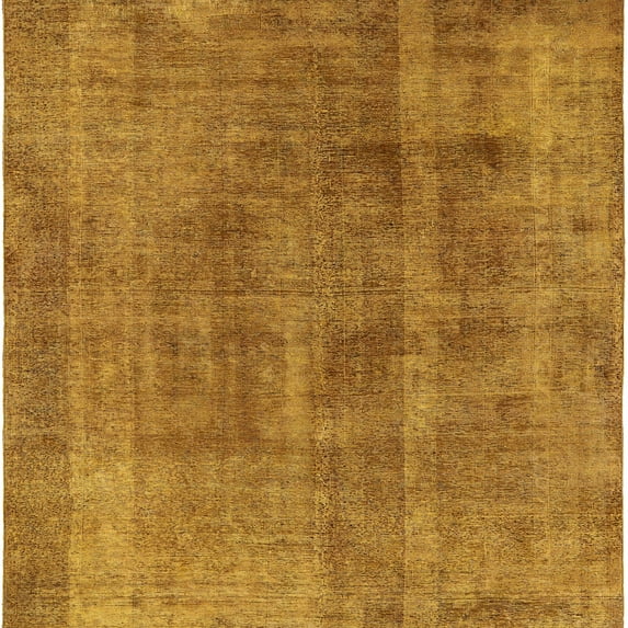 Ahgly Company Machine Washable Indoor Square Industrial Modern DarkOrange Area Rugs, 7' Square