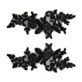 thumbnail image 2 of 1 par de apliques de encaje, adornos de encaje, apliques con motivo de lentejuelas, apliques bordados para Negro, 2 of 9
