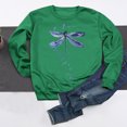 thumbnail image 5 of jjayotai Long Sleeve Shirts for Women, Casual Dragonfly Graphic Crewneck Sweatshirt Teen Girls Oversized Workout Basic Tops, 5 of 8
