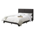 thumbnail image 1 of CorLiving Bellevue Adult Full Sized Upholstered Bedframe with Rectangle Tufted Headboard and Slats, No Box Spring Required, 1 of 9