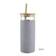 thumbnail image 4 of Silicona Alta Paja De Vidrio De Borosilicato Botella De Vidrio De Una Sola Capa 600Ml Taza De Té Con Tapa De Bambú Manga De Aislamiento De Paja Para Oficina Hogar 1Pcs Manga Vogacara HA026595-07, 4 of 6