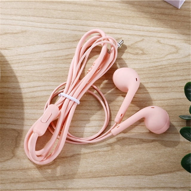 Auriculares estéreo con cable y micrófono en color para estudiantes, deportivos