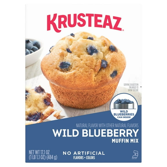 2 Pack - Krusteaz Muffin Mix Supreme Wild Blueberry 17.1 oz Package May Vary