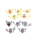 thumbnail image 1 of 10pcs Funny Halloween Ghost Head Zombie Finger Head Set Finger Toy Finger Puppets Finger Doll Props Toy Educational Finger Puppets (Yellow and Gray Gh, 1 of 4