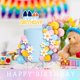 thumbnail image 5 of 63 adornos para tartas de perro azul con bolas y flores para fiestas de cumpleaños, bodas y baby shower., 5 of 6