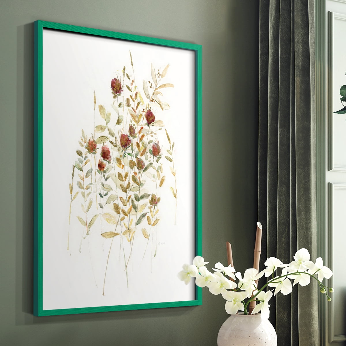 Wildflower Breeze I Framed Print - Solid Wood in Single Picture Frame Solid Wood 2 Framed Print