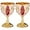 Pink+Red, variant on Yardley London 30ml Embossed Handmade Premium Metal Wine Glasses Set of 2