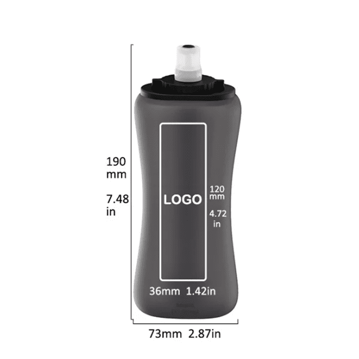 Soft Flask 11.8oz 350ml Soft Silicone Quick Grip Chill Handheld Water Bottle, Collapsible for Running Hydration Morning Jogging Climbing Cycling Sports Activity