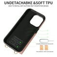 thumbnail image 2 of Compatible with iPhone 15 Pro Wallet Cover, with Crossbody Shoulder Strap and Stand PU Leather Credit Card Holder Cell Accessories Phone Cover for iPhone 15 Pro - Rosegold, 2 of 14