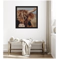 thumbnail image 3 of Kate and Laurel Framed Wall Art Print Nosy Highland by Laura Evans, 36 x 36, Manhattan Black Frame, Rustic Farmhouse, Animal Art for Wall Decor, 3 of 8