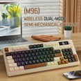 thumbnail image 6 of ZIYOULANG M96 Dual Mode Wireless Gaming Keyboard with 2.4G & BT5.0, 90% Membrane Semi-mechanical Keyboard with Smart Display & Knob, 6 of 8